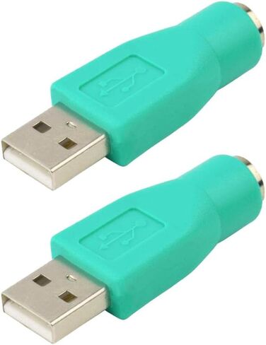 2Piece USB Male to Female Converter Plugs,Type/2 Keyboard Mouse in Saudi Arabia