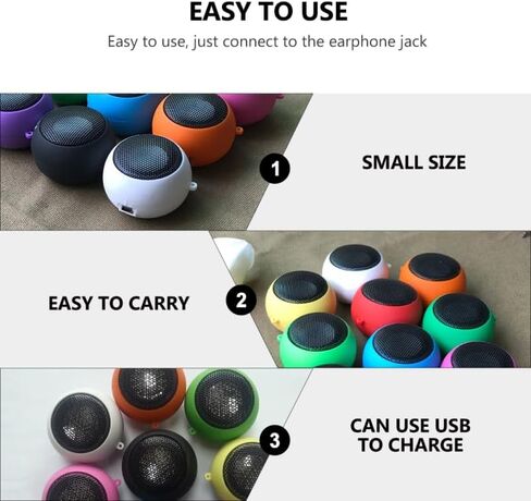NUOBESTY Mini USB Rechargeable Wired Speaker Compact Desktop External Speaker with Aux Input for Laptop Phone Tablet in Saudi Arabia