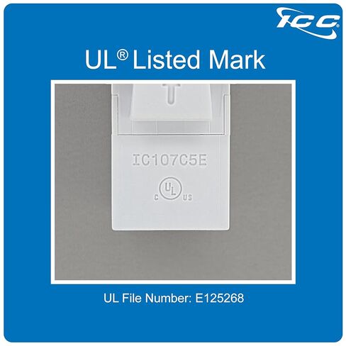 ICC CAT5e RJ45 Inline Keystone Coupler, 8P8C Female-to-Female Jack, Feed-Through PCB Module for Wall Plates & Patch Panels, UL Listed, Black, 10-Pack in Saudi Arabia
