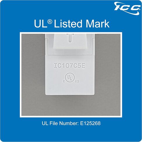 ICC CAT5e RJ45 Inline Keystone Coupler, 8P8C Female-to-Female Jack, Feed-Through PCB Module for Wall Plates & Patch Panels, UL Listed, Black, 10-Pack in Saudi Arabia