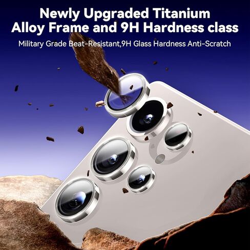Hoerrye for Samsung Galaxy S25 Ultra Camera Lens Protector-واقي شاشة زجاجي فائق HD HD 9H ، ومكافحة الصدفة ، وحماية إسقاط من الدرجة العسكرية الفضائية ، ملونة in Kuwait