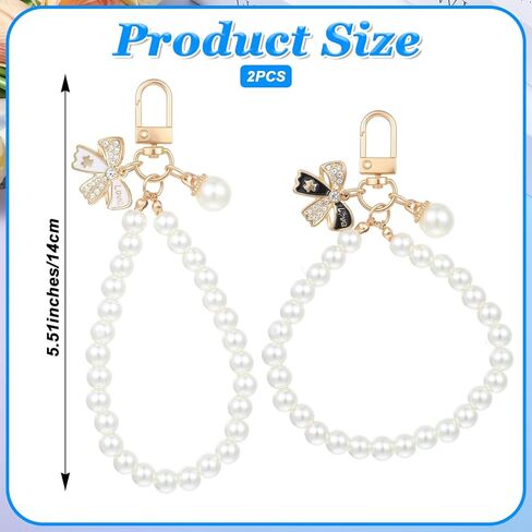 2 PCS سحر الهاتف اللؤلؤة مضادة للهاتف سحر الهاتف المحمول حبل سوار سوار بذرة سحر الهاتف الذكي للنساء للنساء أكثر الهواتف الذكية in Saudi Arabia