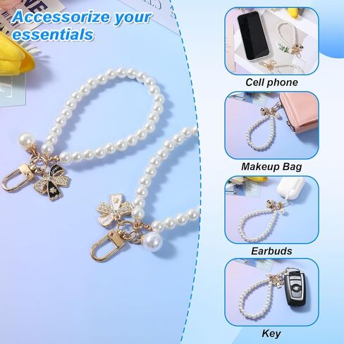 2 PCS سحر الهاتف اللؤلؤة مضادة للهاتف سحر الهاتف المحمول حبل سوار سوار بذرة سحر الهاتف الذكي للنساء للنساء أكثر الهواتف الذكية in Saudi Arabia