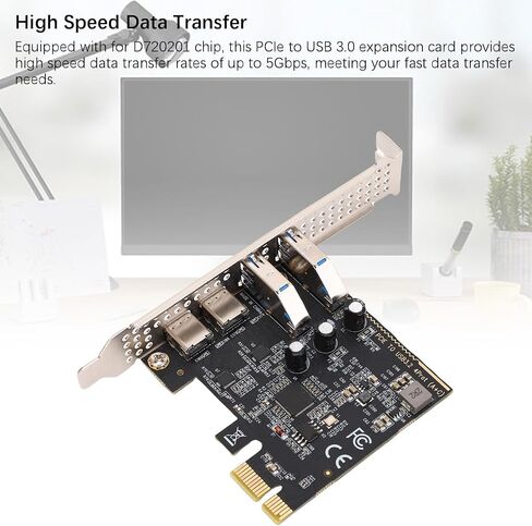 CUIFATI 4 POTS PCIE إلى USB 3.0 بطاقة تمدد ، بطاقة توسيع USB PCI Express 5GBPS مع منافذ 2 من النوع C 3.1 و 2 USB 3.0 ، لجهاز كمبيوتر سطح المكتب in Kuwait