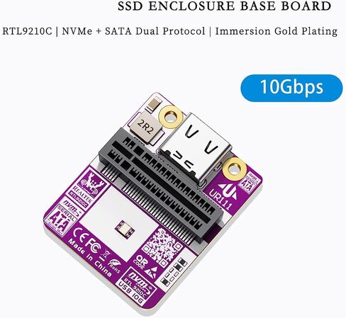 UR111 SSD Adapter NVME & SATA إلى USB 3.2 Gen2 Card ، RTL9210C Controller ، 10GBPS HIGH in Saudi Arabia