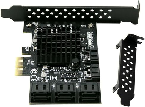 Expansion Card with Low Profile Bracket, 8 Port SATA 3.0 PCI Express Expansion Card PCI-E Controller 6G Adapter for HDD Accessory in Saudi Arabia