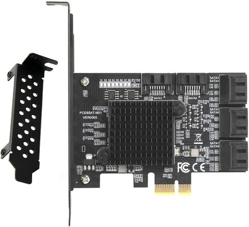 Expansion Card with Low Profile Bracket, 8 Port SATA 3.0 PCI Express Expansion Card PCI-E Controller 6G Adapter for HDD Accessory in Saudi Arabia