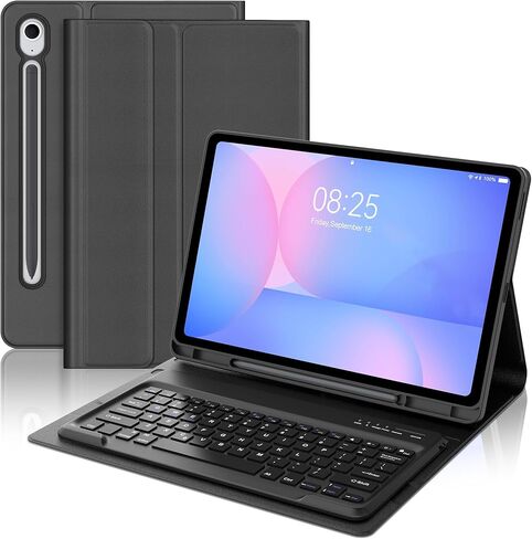 Keyboard Case for Samsung Galaxy Tab S10 FE+ Plus 13.1'' 2025, Detachable Galaxy Tablet S10FE+ Case with Keyboard 13.1inch, Protective Cover with S Pen Holder for Samsung Tab S10FE Plus Keypad, Black in Kuwait