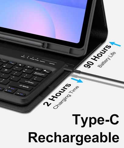 Keyboard Case for Samsung Galaxy Tab S10 FE+ Plus 13.1'' 2025, Detachable Galaxy Tablet S10FE+ Case with Keyboard 13.1inch, Protective Cover with S Pen Holder for Samsung Tab S10FE Plus Keypad, Black in Kuwait