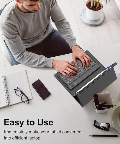 Keyboard Case for Samsung Galaxy Tab S10 FE+ Plus 13.1'' 2025, Detachable Galaxy Tablet S10FE+ Case with Keyboard 13.1inch, Protective Cover with S Pen Holder for Samsung Tab S10FE Plus Keypad, Black in Kuwait