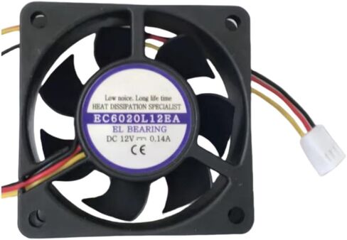 EC6020L12EA Fan 6CM for 12V 0.14A 6020 60X60X20MM 3-Wire Cooling Fan in Saudi Arabia