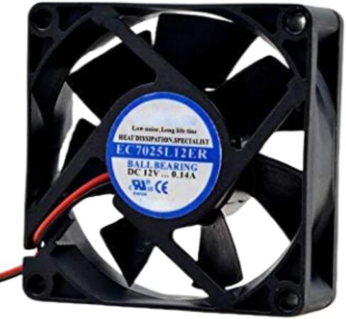 EC7025L12ER FAN 7CM لـ 12V 0.14A 7025 70X70X25MM 2-WARE مروحة التبريد in Saudi Arabia