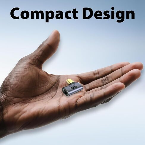 USB C محول الزاوية اليمنى PD 240W لـ Thunderbolt 4/3 ، الزاوية اليمنى 90 درجة USB C ذكر إلى Extender Extender 40GBPS DATA USB4 in Kuwait