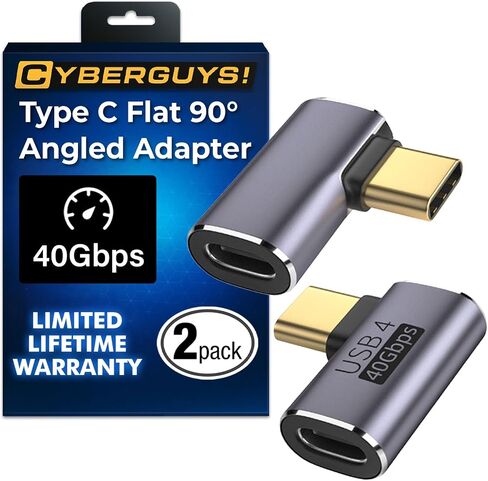 USB C محول الزاوية اليمنى PD 240W لـ Thunderbolt 4/3 ، الزاوية اليمنى 90 درجة USB C ذكر إلى Extender Extender 40GBPS DATA USB4 in Kuwait