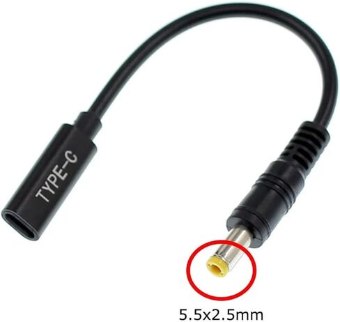 5pcs USB 3.1 النوع C USB أنثى إلى DC 5.5 * 2.5mm 5.5 * 2.5 موصل محول شاحن الطاقة الذكور in Saudi Arabia