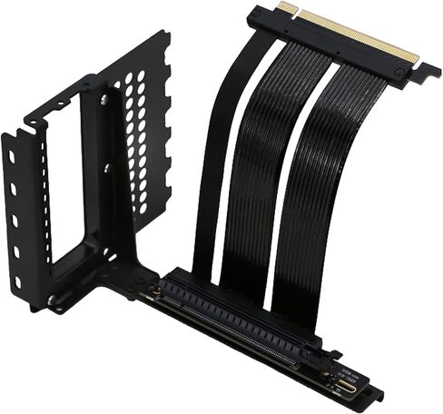 Formulamod Vertical GPU Mounting Kit, PCIe 5.0 x16 Riser Cable 90 Degree with Vertical GPU Holder, Gen 5 Graphics Card Extension Cable 5.9 inch, Compatible with RTX4090,RTX5090,9070xt, rx9070 (White) in Kuwait