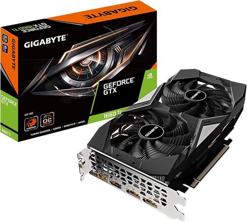 GIGABYTE GeForce GTX 1660 Ti OC 6G 192-bit GDDR6 DisplayPort 1.4 HDMI 2.0B with Windforce 2X Cooling System Graphic Cards- Gv-N166TOC-6GD (Renewed) in Saudi Arabia