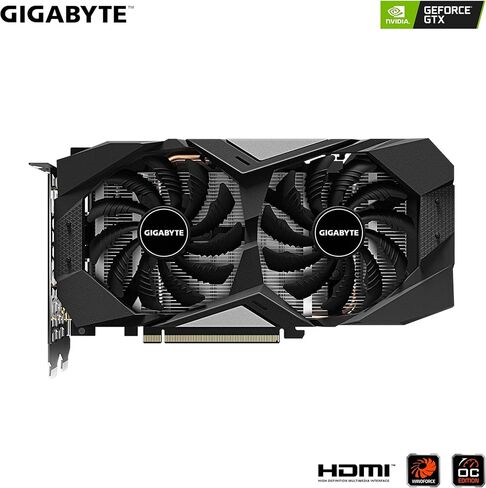 GIGABYTE GeForce GTX 1660 Ti OC 6G 192-bit GDDR6 DisplayPort 1.4 HDMI 2.0B with Windforce 2X Cooling System Graphic Cards- Gv-N166TOC-6GD (Renewed) in Saudi Arabia