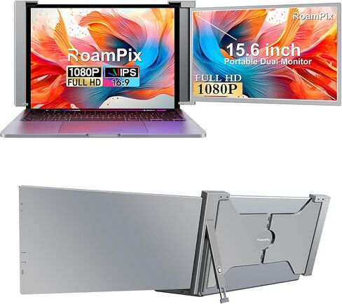 موسع شاشة الكمبيوتر المحمول ، 15.6 "FHD 1080P IPS جهاز محمول لجهاز الكمبيوتر المحمول ، موسع مراقب مزدوج لـ 13" -17.3 "أجهزة الكمبيوتر المحمولة ، متوافقة مع MacOs ، Windows in Saudi Arabia