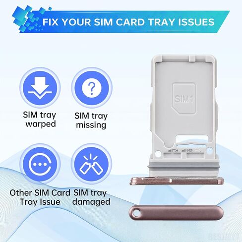for Samsung Galaxy S21 Ultra 5G Sim Card Tray Replacement (Single SIM Version) Phantom Brown Card Tray Slot Holder Bracket Adapter with Needle Ejector for S21 Ultra 5G SM-G998U SM-G998U1 in Saudi Arabia