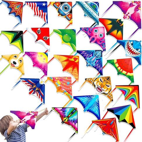 Mini Kites for Kids Ages 4-8-12, Finger Launcher Kites Easy to Fly on Beach|Park|Plaza|Garden|Backyard, Birthday Party Favors for Boys Girls Outdoor Toys,Mini Kites Bulk in Kuwait