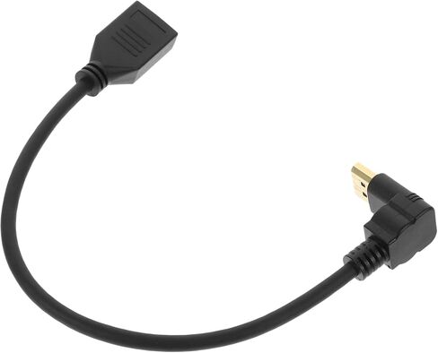 NUOBESTY Dp Male to Female Displayport Extension Cable Upward Angled Adapter for Computer Monitor Connection with Ergonomic Design and Wide Device Compatibility in Saudi Arabia