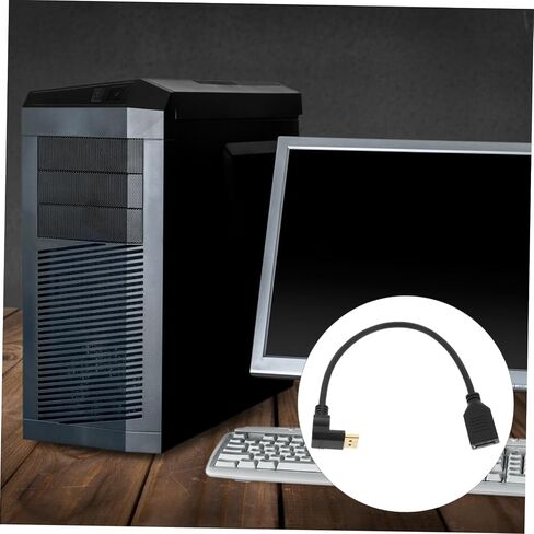 NUOBESTY Dp Male to Female Displayport Extension Cable Upward Angled Adapter for Computer Monitor Connection with Ergonomic Design and Wide Device Compatibility in Saudi Arabia