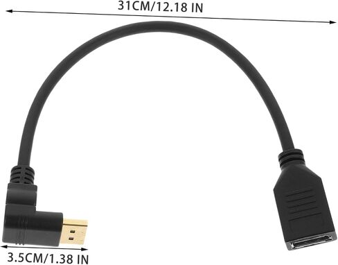NUOBESTY Dp Male to Female Displayport Extension Cable Upward Angled Adapter for Computer Monitor Connection with Ergonomic Design and Wide Device Compatibility in Saudi Arabia