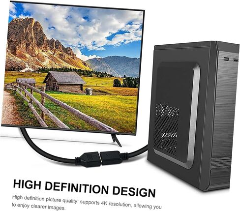 NUOBESTY Dp Male to Female Displayport Extension Cable Upward Angled Adapter for Computer Monitor Connection with Ergonomic Design and Wide Device Compatibility in Saudi Arabia