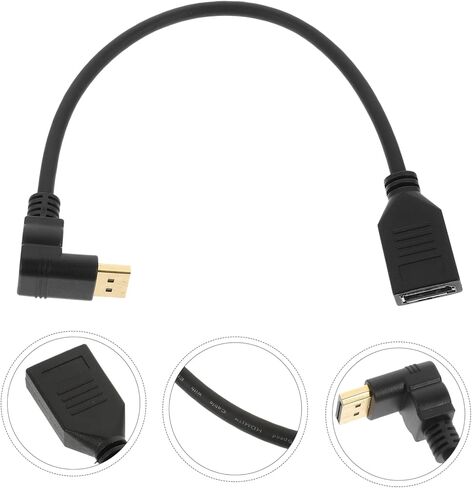 NUOBESTY Dp Male to Female Displayport Extension Cable Upward Angled Adapter for Computer Monitor Connection with Ergonomic Design and Wide Device Compatibility in Saudi Arabia