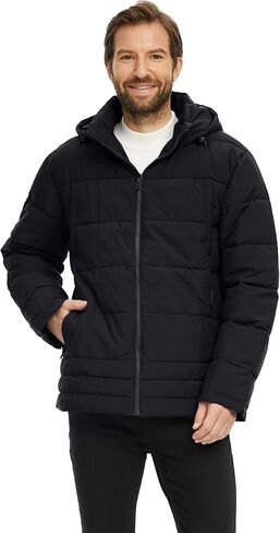 Wantdo Men's Thicken Puffer Jacket Insulated Water-Resistant Warm Winter Coat with Hood in Kuwait