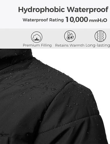 Wantdo Men's Thicken Puffer Jacket Insulated Water-Resistant Warm Winter Coat with Hood in Kuwait