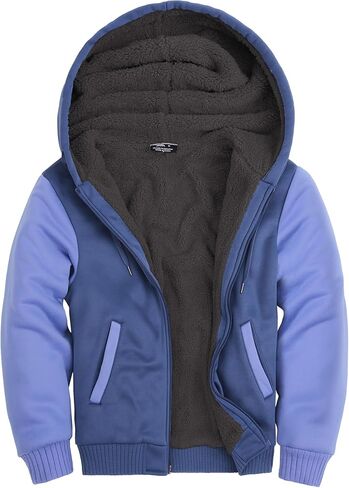 Men's Zip Up Hoodie Heavyweight Winter Sweatshirt Fleece Sherpa Lined Warm Jacket in Saudi Arabia