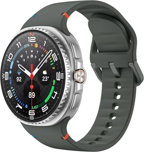 Moko Sport Band for Samsung Galaxy Watch 8 Band 40mm 44mm/Galaxy Watch 8 Classic 46mm ، حزام بديل للسيليكون الناعم للرجال ، M/L ، Black in Saudi Arabia