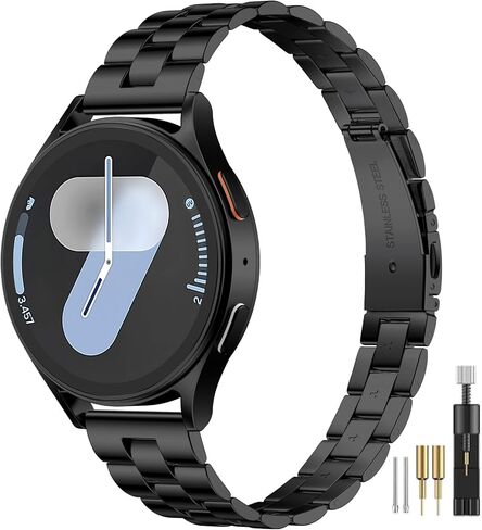 Slim Metal Compatible with Samsung Galaxy Watch 7/6/5/4 band, 20mm Stainless Steel Strap for Galaxy Watch Bands 40mm 44mm Women, Dressy Thin Chain Bands for Galaxy Watch FE/7/6/5/4/Active 2 in Saudi Arabia