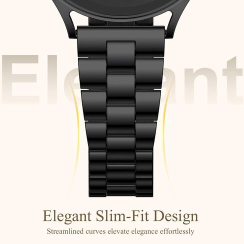 Slim Metal Compatible with Samsung Galaxy Watch 7/6/5/4 band, 20mm Stainless Steel Strap for Galaxy Watch Bands 40mm 44mm Women, Dressy Thin Chain Bands for Galaxy Watch FE/7/6/5/4/Active 2 in Saudi Arabia