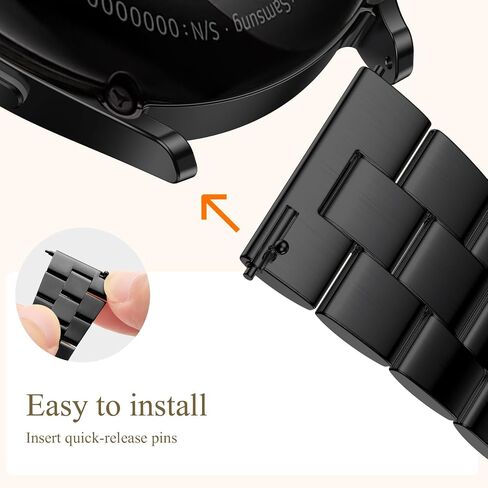 Slim Metal Compatible with Samsung Galaxy Watch 7/6/5/4 band, 20mm Stainless Steel Strap for Galaxy Watch Bands 40mm 44mm Women, Dressy Thin Chain Bands for Galaxy Watch FE/7/6/5/4/Active 2 in Saudi Arabia