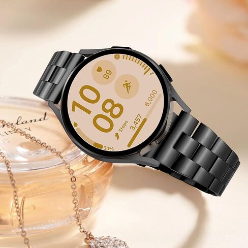 Slim Metal Compatible with Samsung Galaxy Watch 7/6/5/4 band, 20mm Stainless Steel Strap for Galaxy Watch Bands 40mm 44mm Women, Dressy Thin Chain Bands for Galaxy Watch FE/7/6/5/4/Active 2 in Saudi Arabia