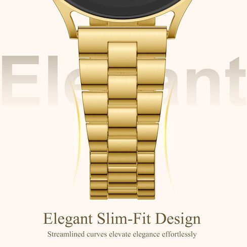 معدن نحيف متوافق مع Samsung Galaxy Watch 7/6/5/4 شريط ، حزام من الفولاذ المقاوم للصدأ 20 مم لأشرطة مراقبة Galaxy 40mm 44 مم نساء ، نطاقات سلسلة رقيقة أنيقة لمشاهدة Galaxy Fe/7/6/5/4/نشط 2 in Kuwait