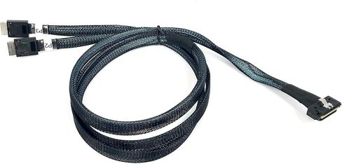 Micro SATA Cables|Low Profile SlimSAS Strait 8i to OCulink 4 - Lane x2-Port Y-Cable in Saudi Arabia