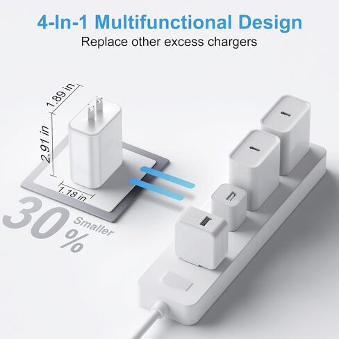 USB C Charger Block,40W USB C Charger Cube,3 Pack Type C Chargers Block,Fast Charging Plug Dual Port PD+QC Charging Cube for iPhone 16 15 14 13 12 11 Pro Max XS,iPad, Samsung Phone,Tablet in Kuwait