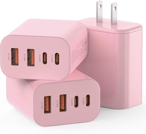USB C Charger Block,40W USB C Charger Cube,3 Pack Type C Chargers Block,Fast Charging Plug Dual Port PD+QC Charging Cube for iPhone 16 15 14 13 12 11 Pro Max XS,iPad, Samsung Phone,Tablet in Kuwait