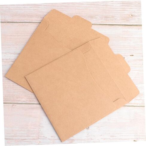 30pcs الأكمام القرص المضغوط الورقية Kraft لتخزين القرص مغلفات من الورق المقوى سهلة الاستخدام أكياس تغليف CD DVD لتنظيم الأقراص وحمايتها in Kuwait