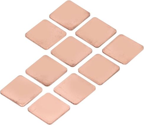 Eujgoov 20pcs DIY Cooling Heatsink Copper Shim, Copper Heat Sink Shim Cooler Pad Heatsink for Cooling CPU GPU (1.0mm) in Saudi Arabia