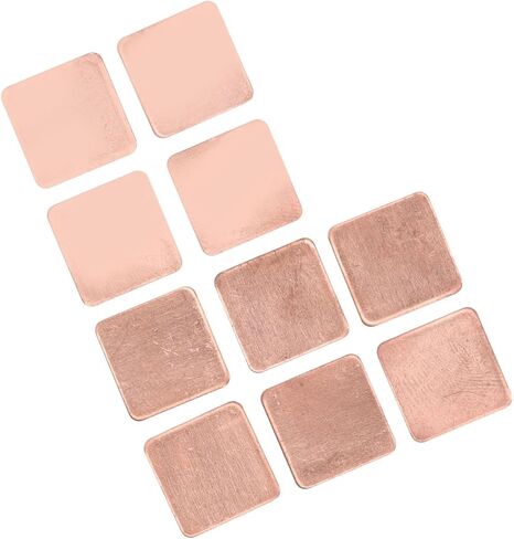 Eujgoov 20pcs DIY Cooling Heatsink Copper Shim, Copper Heat Sink Shim Cooler Pad Heatsink for Cooling CPU GPU (1.0mm) in Saudi Arabia