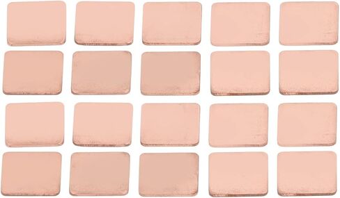 Eujgoov 20pcs DIY Cooling Heatsink Copper Shim, Copper Heat Sink Shim Cooler Pad Heatsink for Cooling CPU GPU (1.0mm) in Saudi Arabia
