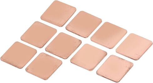 Eujgoov 20pcs DIY Cooling Heatsink Copper Shim, Copper Heat Sink Shim Cooler Pad Heatsink for Cooling CPU GPU (1.0mm) in Saudi Arabia