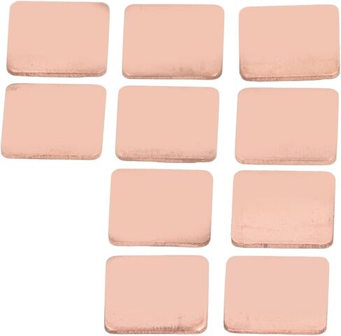 Eujgoov 20pcs DIY Cooling Heatsink Copper Shim, Copper Heat Sink Shim Cooler Pad Heatsink for Cooling CPU GPU (1.0mm) in Saudi Arabia