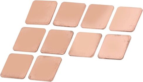 Eujgoov 20pcs DIY Cooling Heatsink Copper Shim, Copper Heat Sink Shim Cooler Pad Heatsink for Cooling CPU GPU (1.0mm) in Saudi Arabia