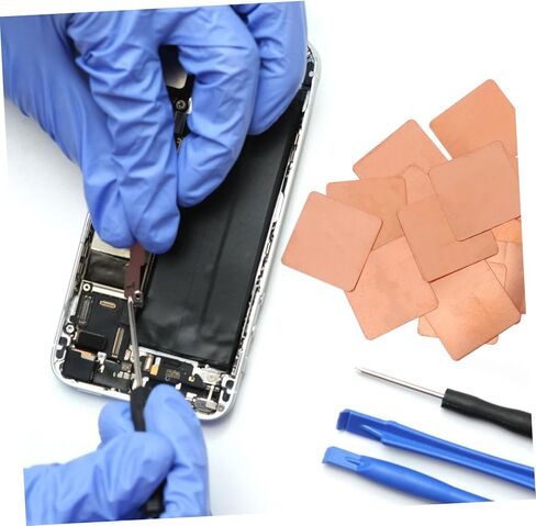 HOMSFOU 20PCS منصات تبديد الحرارة النحاسية للهواتف المحمولة وأجهزة الكمبيوتر صفائح نحاسية موصلة لاتصالات GPU ووحدات المعالجة المركزية MINI MINI in Kuwait